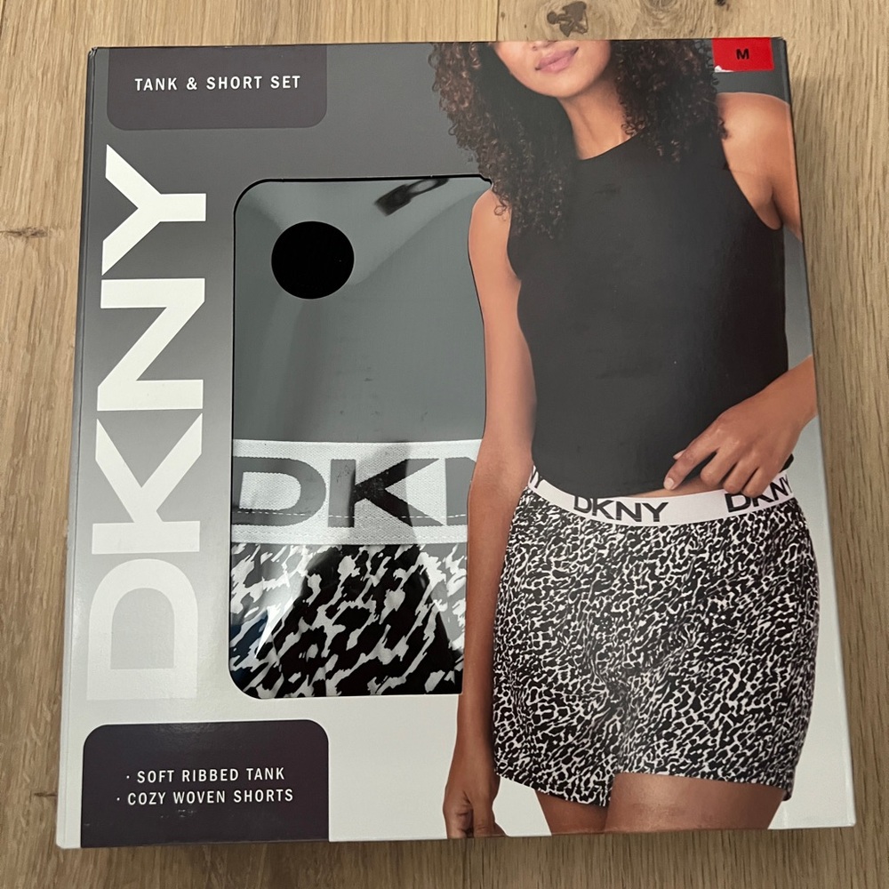 DKNY Soft Ribbed Tank and Shorts Set New